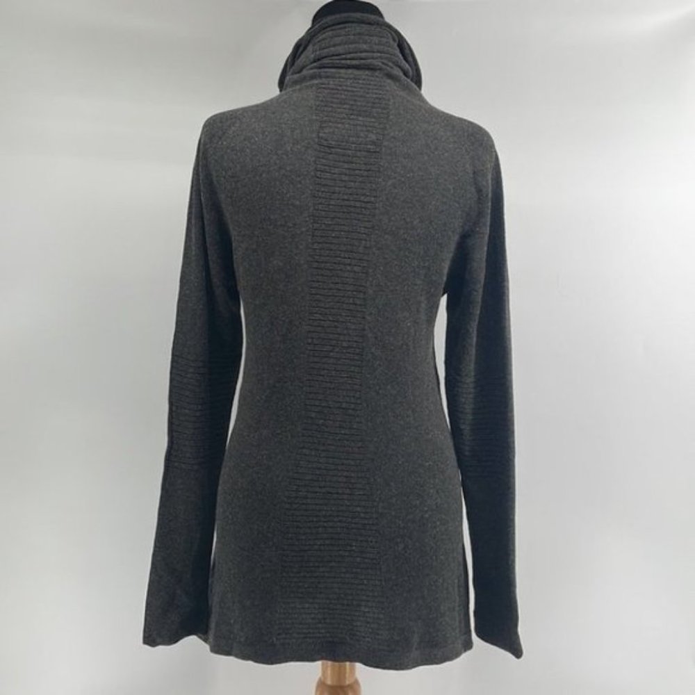 Annette Gortz light weight turtle neck detailed back brown wool blend lagenlook
